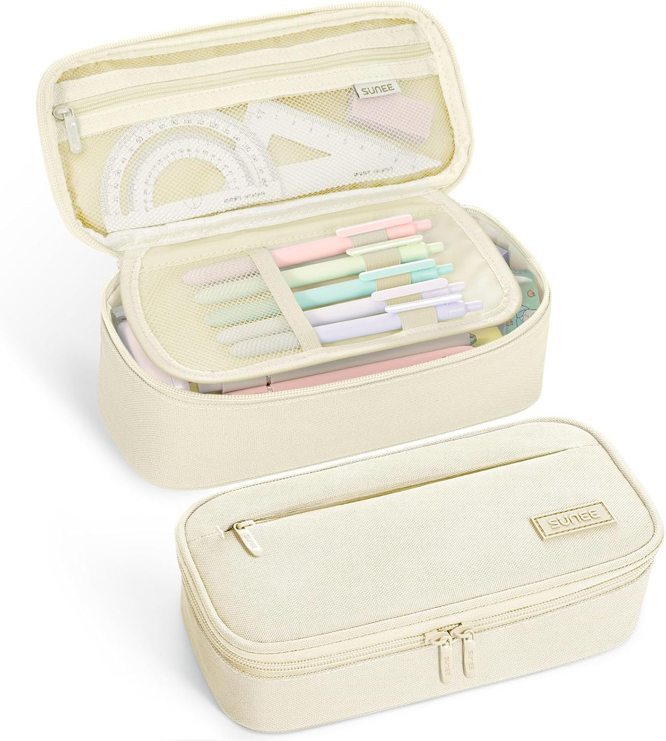SUNEE Cute Pencil Case, Large Capacity Pencil Pouch, Big Storage Organizer for S