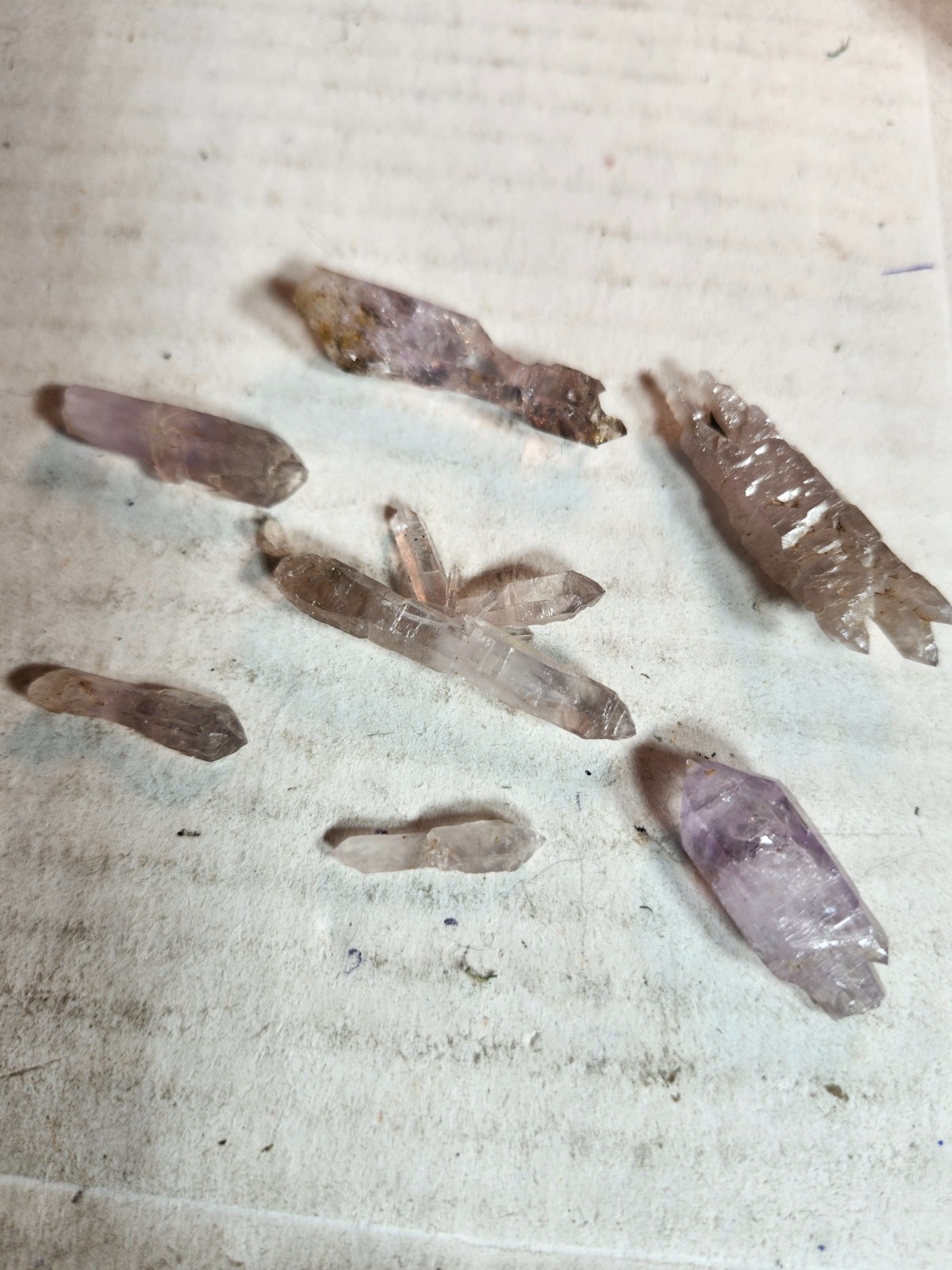 7 Quartz Scepter Crystals, Mule Creek, New Mexico  S10.12
