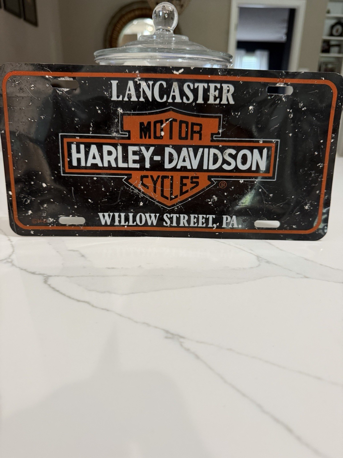 Harley-Davidson Lancaster Willow Street, PA License Plate (Used)