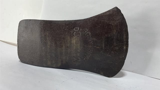 Antique M.W.H. Co. Single Bit Axe Head – Hand Made Red Forged Tool –no handle