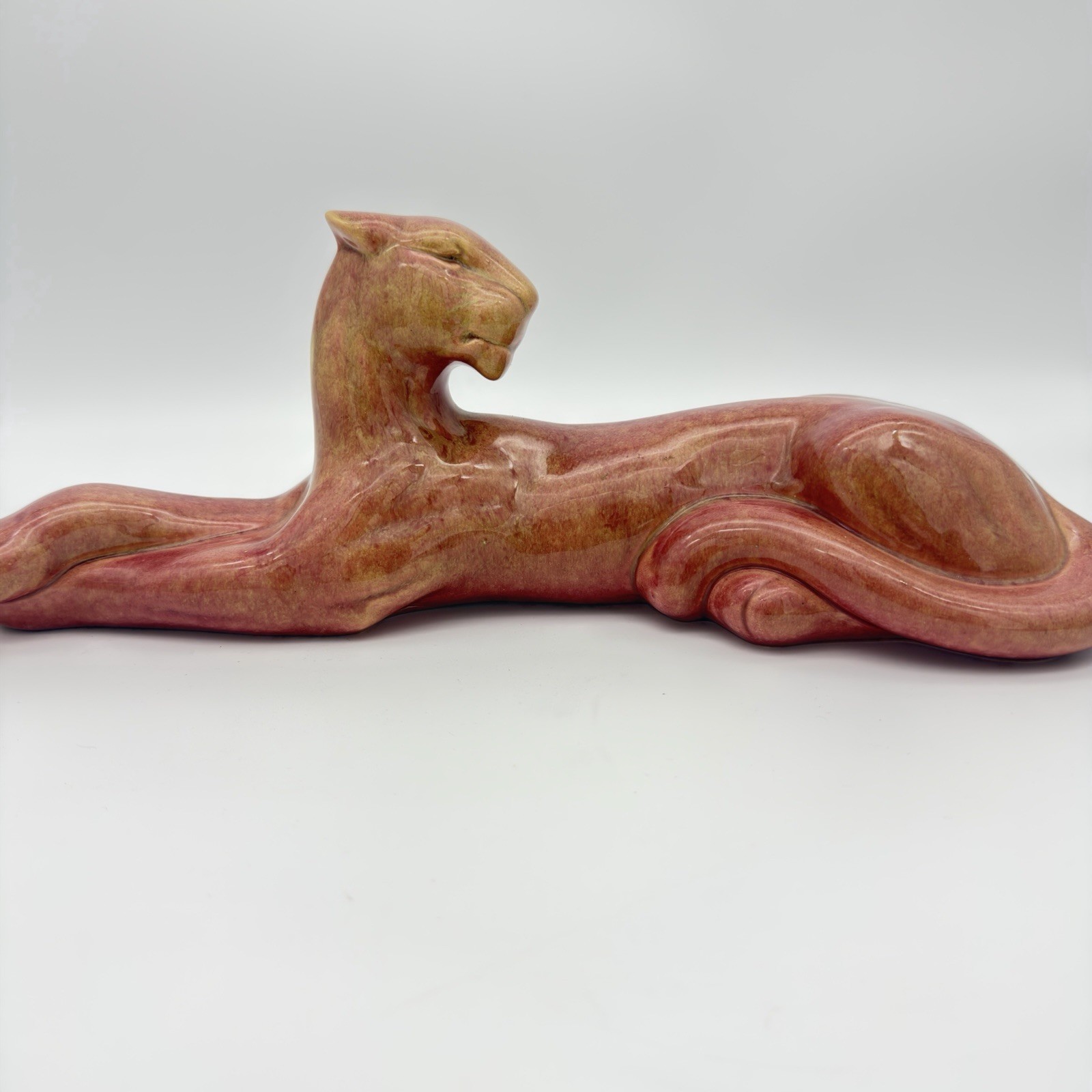 Vintage 15” Gonder USA  MCM Punk Panther Ceramic Art Pottery Figure #217