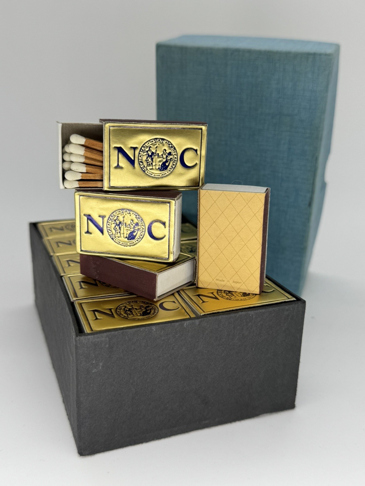 Vintage NOS Box of 40 North Carolina State Seal Matches (Made in Japan)