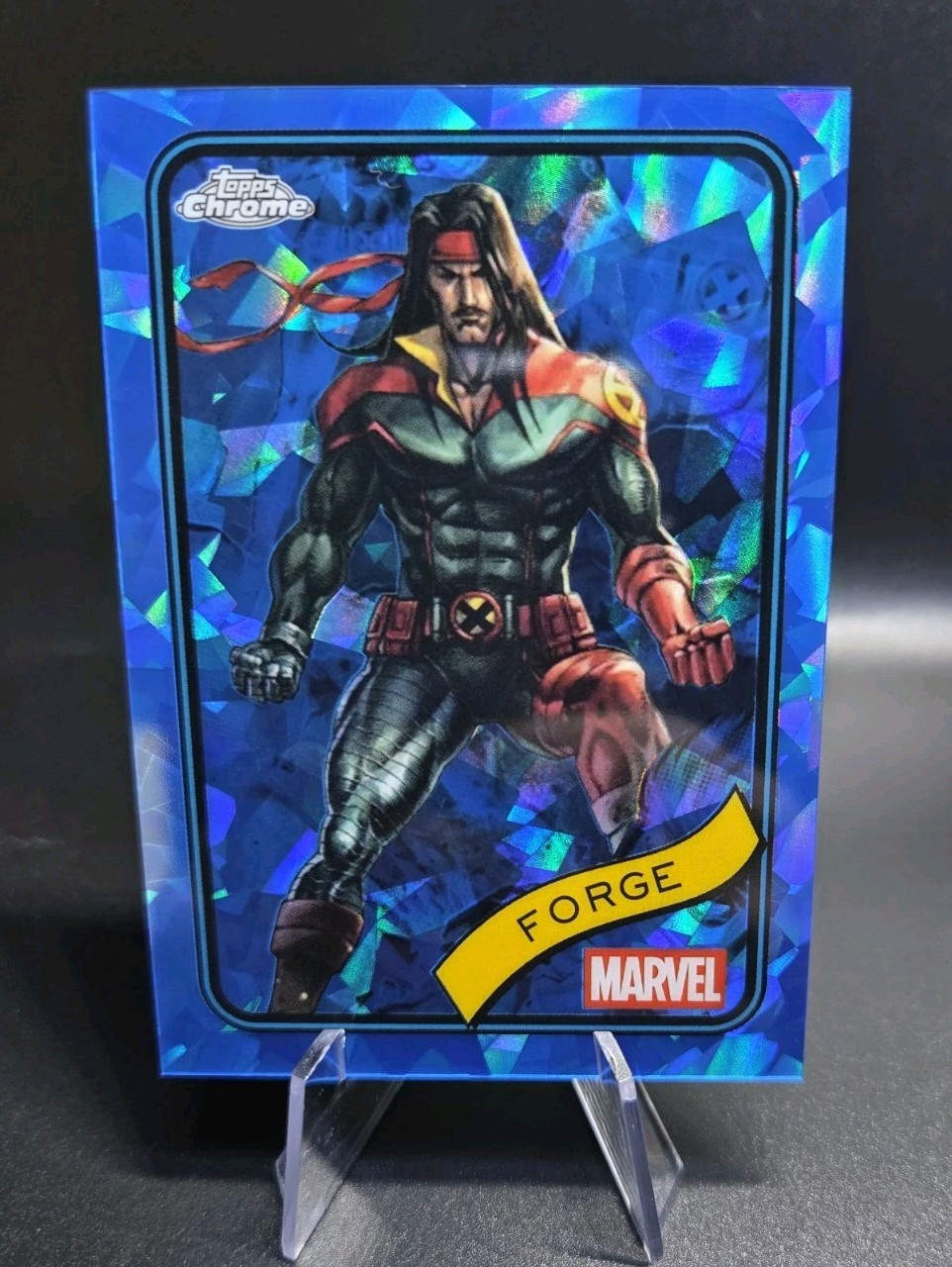 2025 Topps Marvel Comics Chrome Sapphire Forge Base Blue