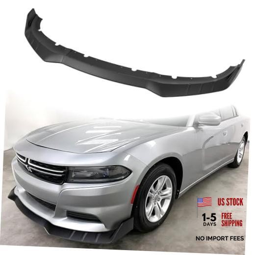 Front Lip Compatible with 2015-2023 Dodge Charger SE SXT GT Speed Matte Black