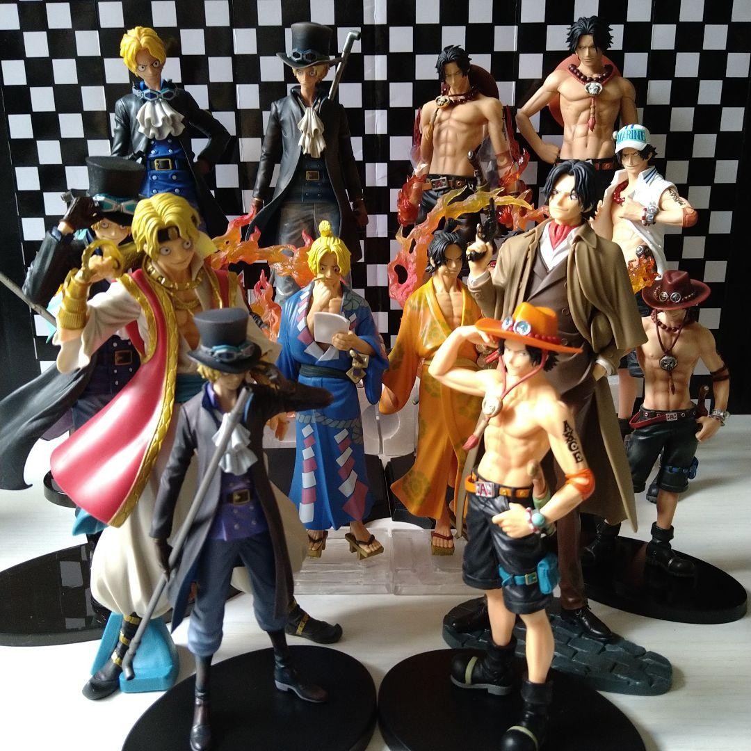 One Piece Figure Set Portgas D Ace Sabo Complete 16 Pieces Collectible Anime