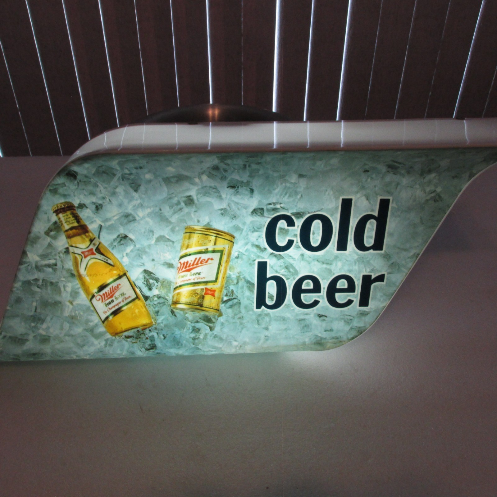 Vintage Miller High Life Beer Sign lighted COLD BEER 1979 27x14 RARE Vintage Miller High Life Beer Sign lighted COLD BEER 1979 27x14 RARE