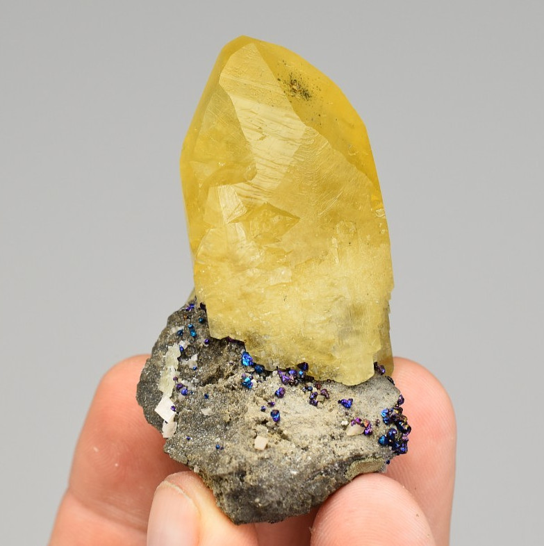 Calcite with Chalcopyrite - Fletcher Mine, Reynolds Co., Missouri