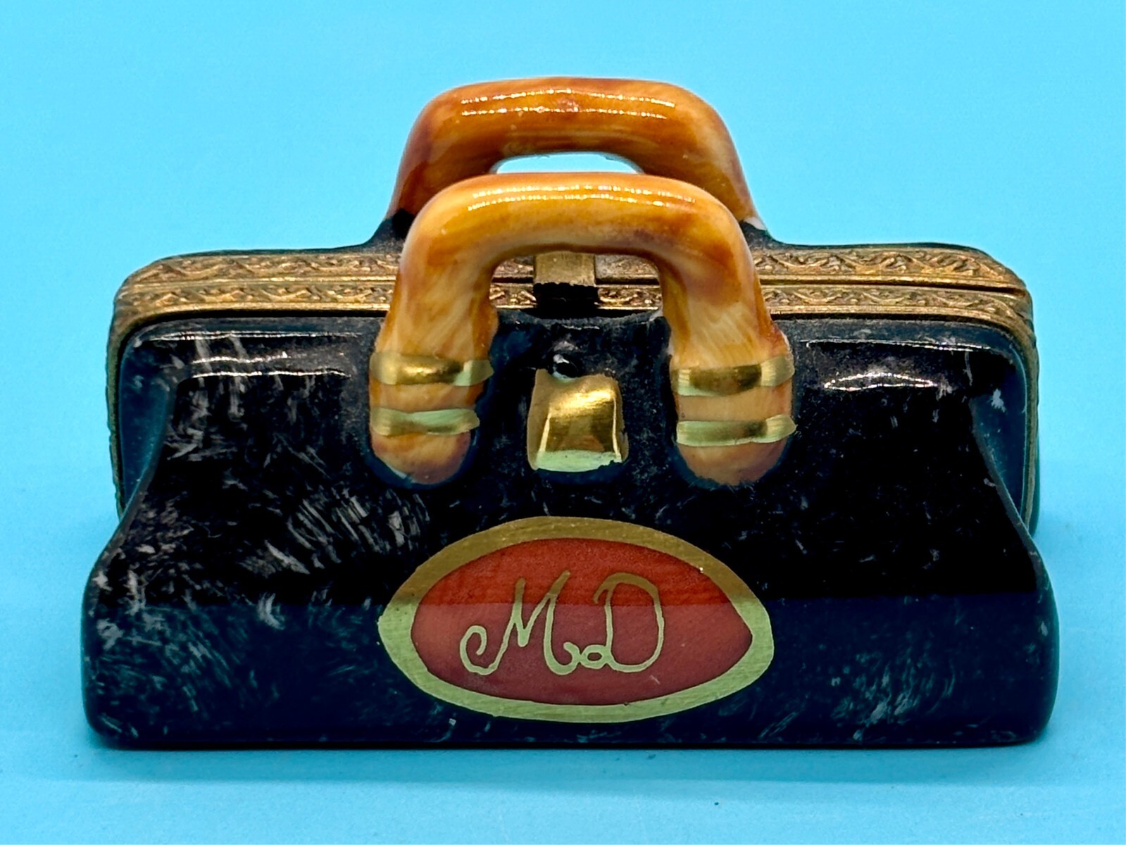 Limoges France Chamart Peint Main Trinket Box – MD Doctor’s Bag – EUC