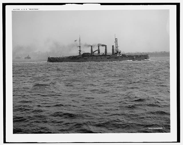 Photo:U.S.S. Montana Battleship 1908-1915