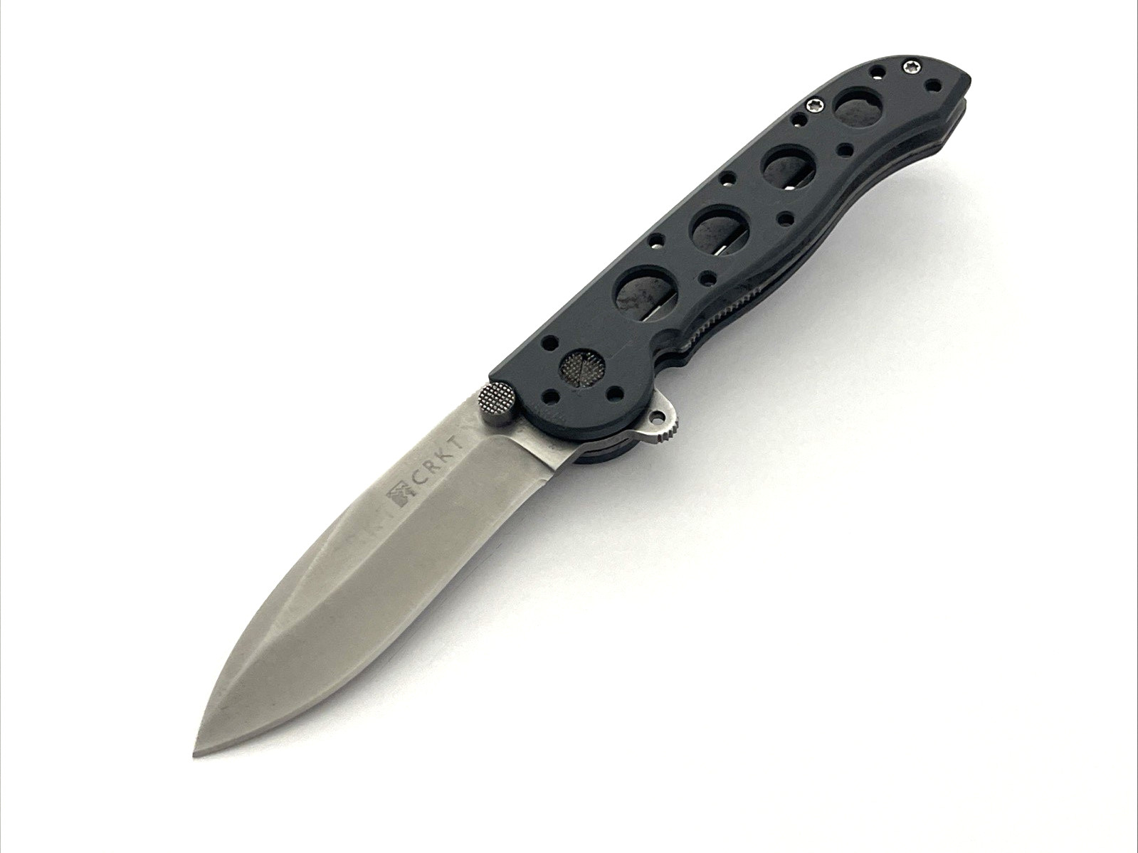CRKT M21-02 Carson Flipper Folding Knife AUS-8 Gray Aluminum Handle CRKT M21-02 Carson Flipper Folding Knife AUS-8 Gray Aluminum Handle