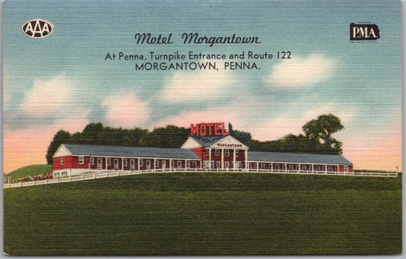c1950s Morgantown, Pennsylvania Postcard \