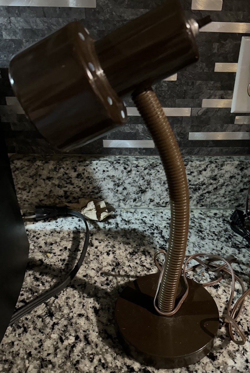 Vintage Gooseneck Desk Lamp: 1970s Modern Task Light