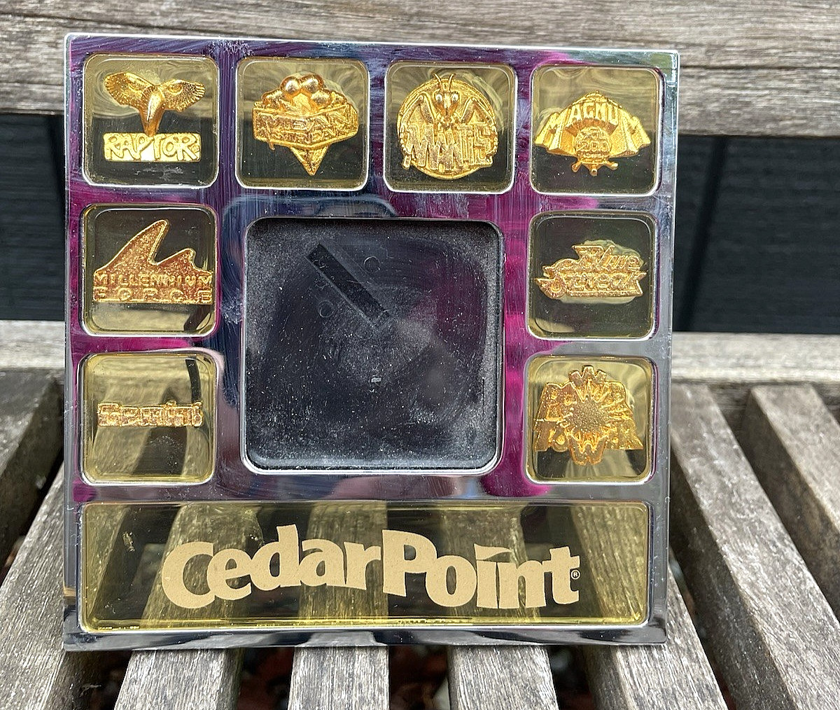 Cedar Point Photo Frame Display Picture 1990s Vintage Theme Park Souvenir Rides