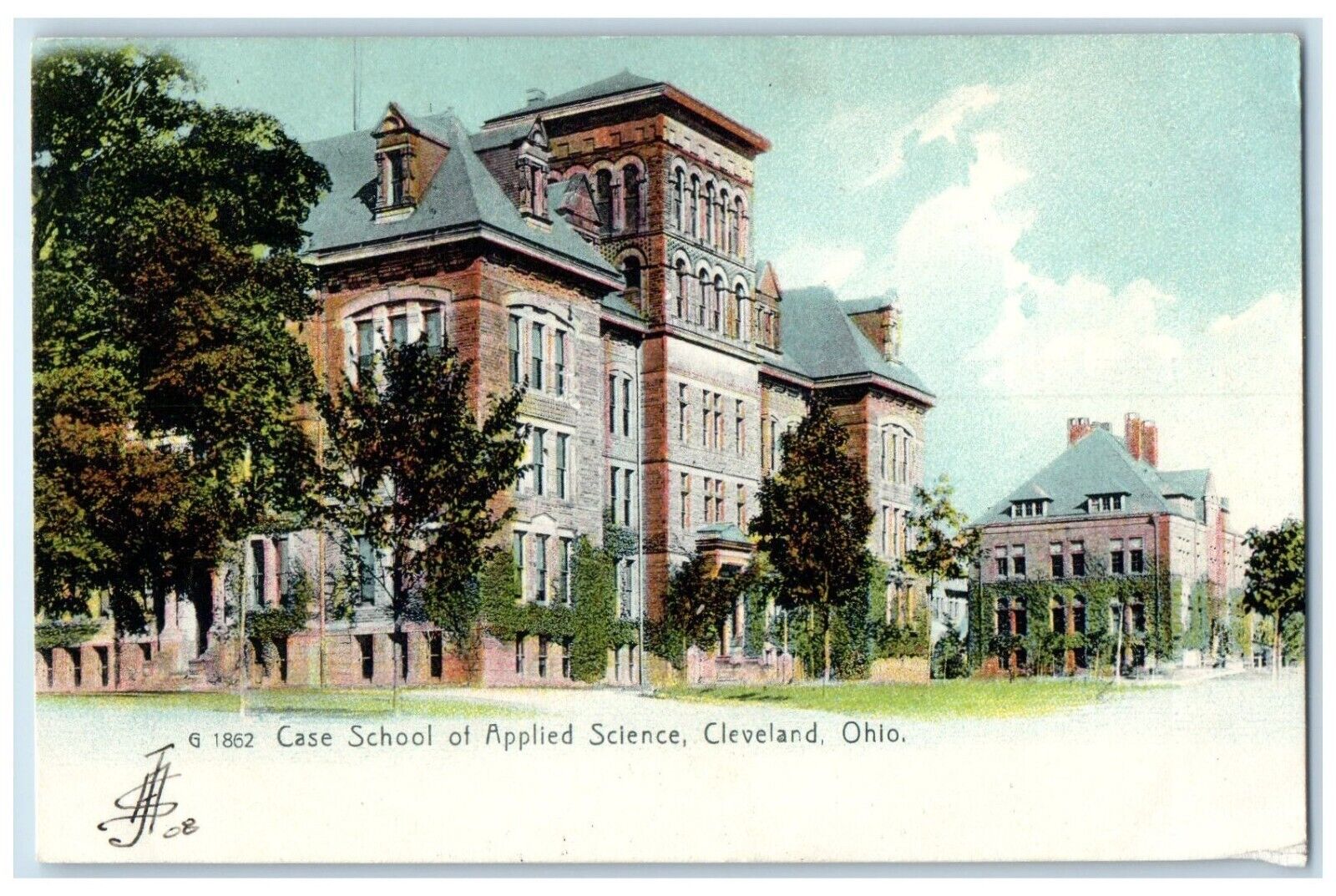 1908 Case School Applied Science Exterior Building Cleveland Ohio OH Postcard