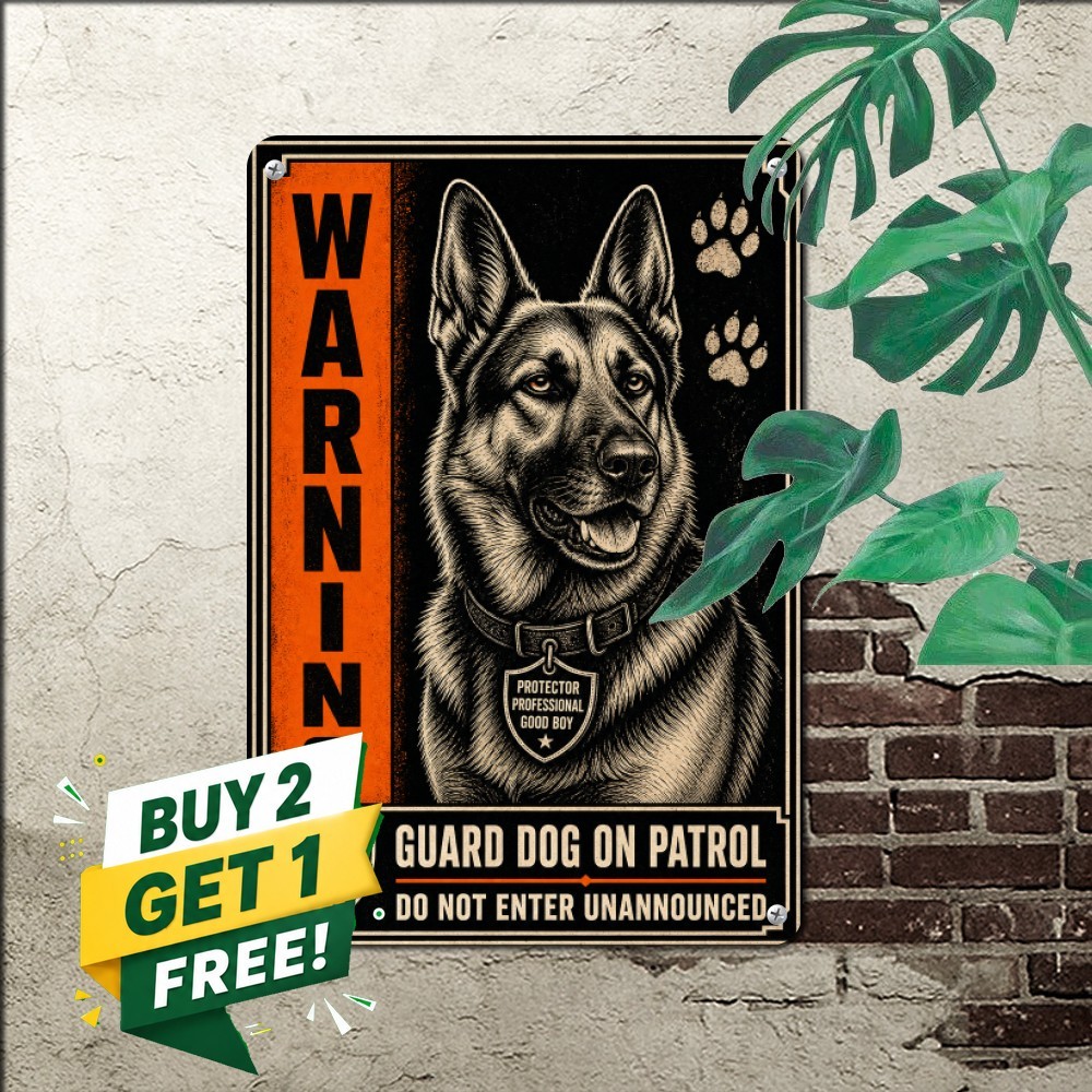 Beware Cane Corso Guard Dog Tin Sign Metal Warning Yard Fence Plaque