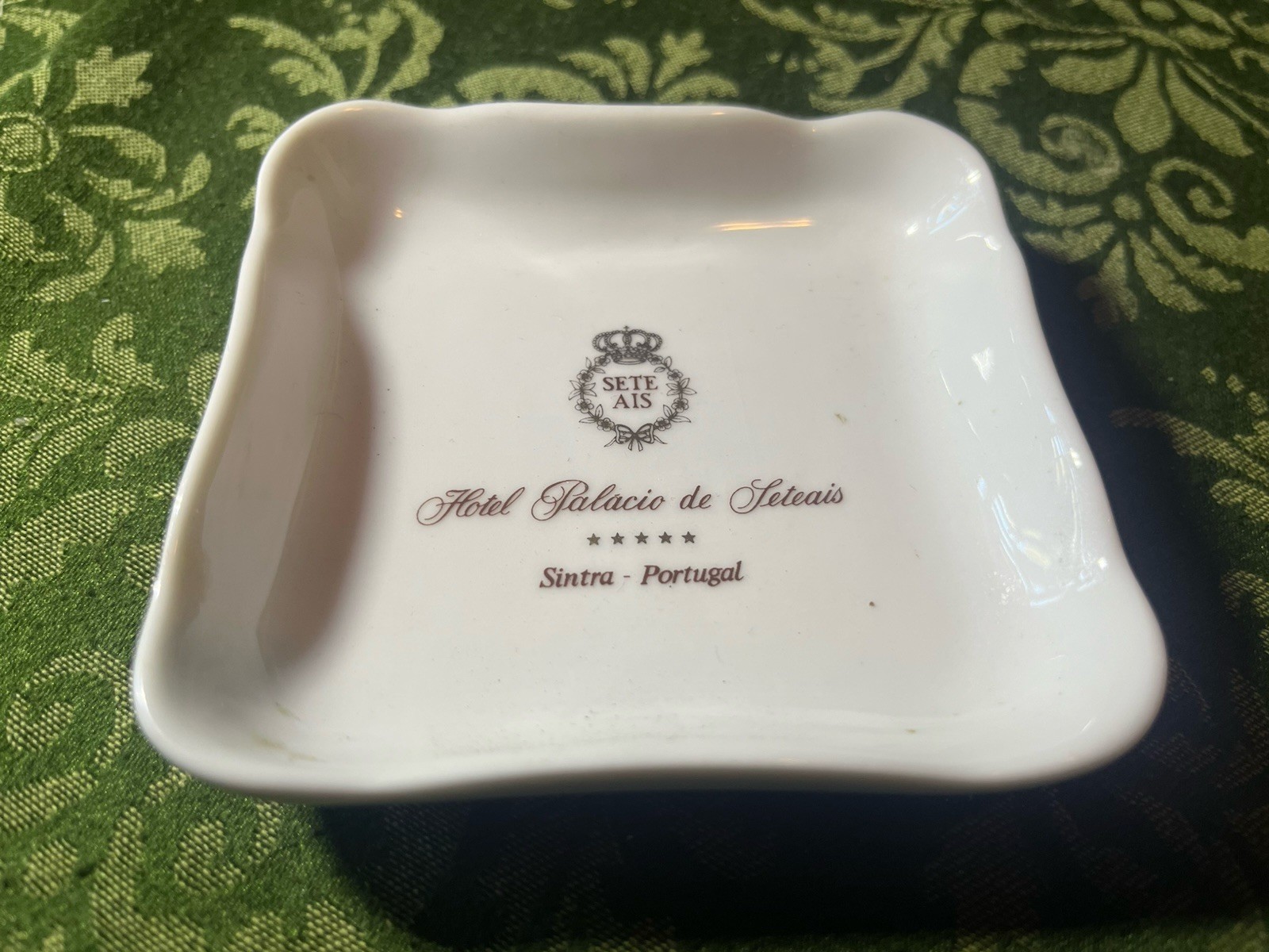Vintage Porcelain Ashtray Hotel Palacio de Seteais Sintra, Portugal