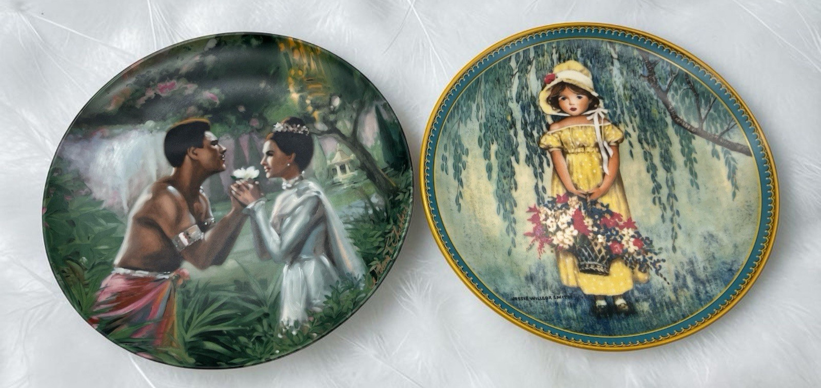 Lot of 2 Vintage Knowles Fine China Collector Plates 1985-1986 Limited Edition