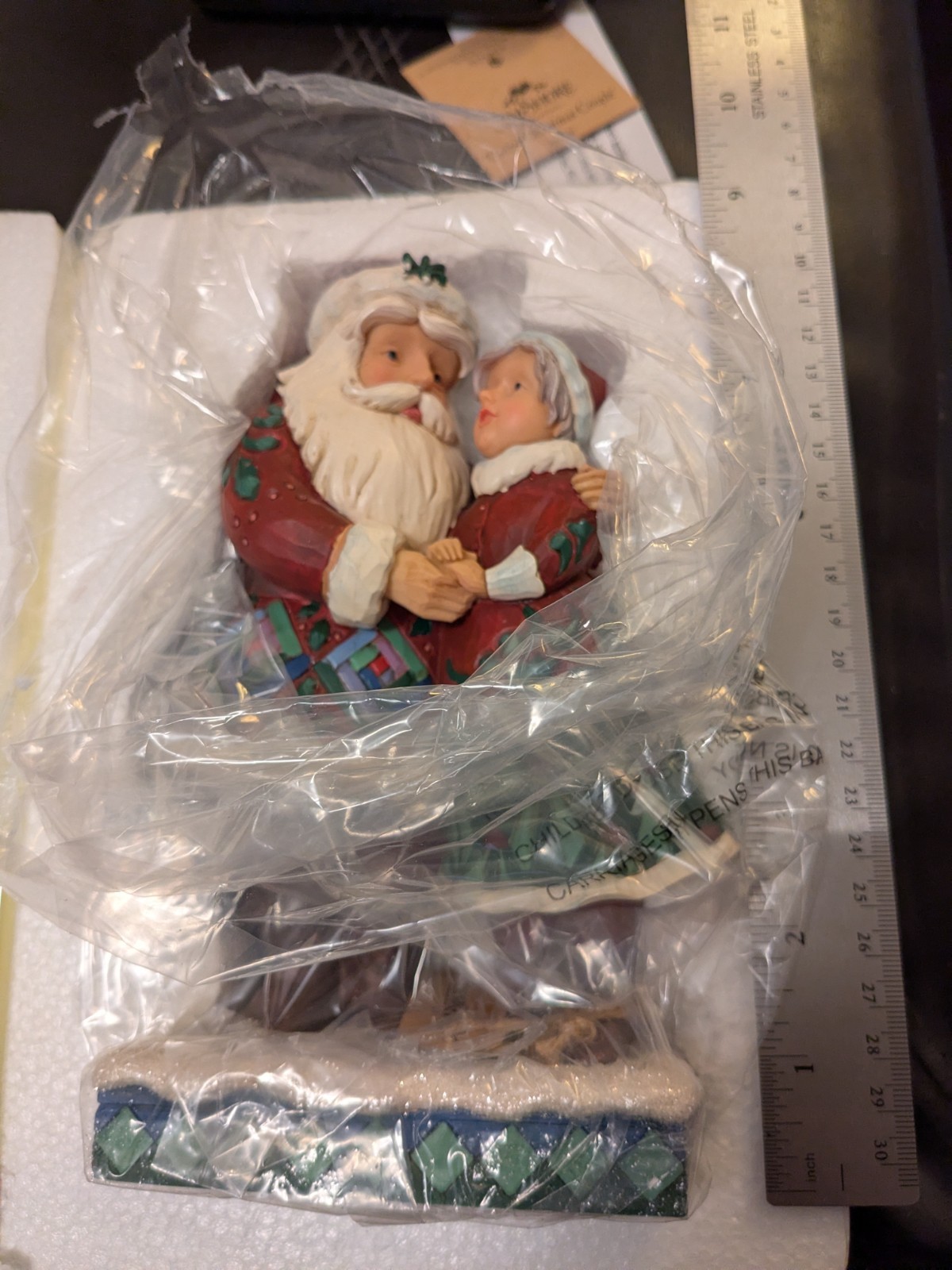 2018 Jim Shore Enesco Cutest Christmas Couple Santa & Mrs Claus Figurine Mint