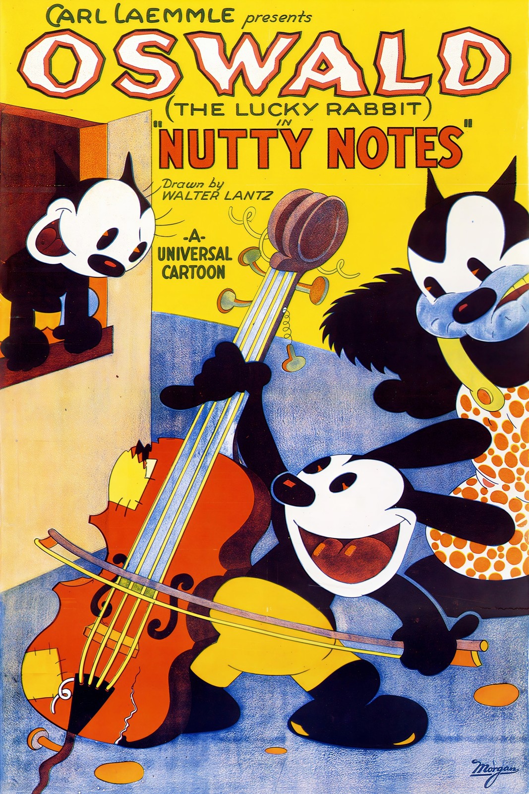 Oswald the Lucky Rabbit 🐰 Vintage 1930s Cartoon Poster 20x30” - Rare Reprint