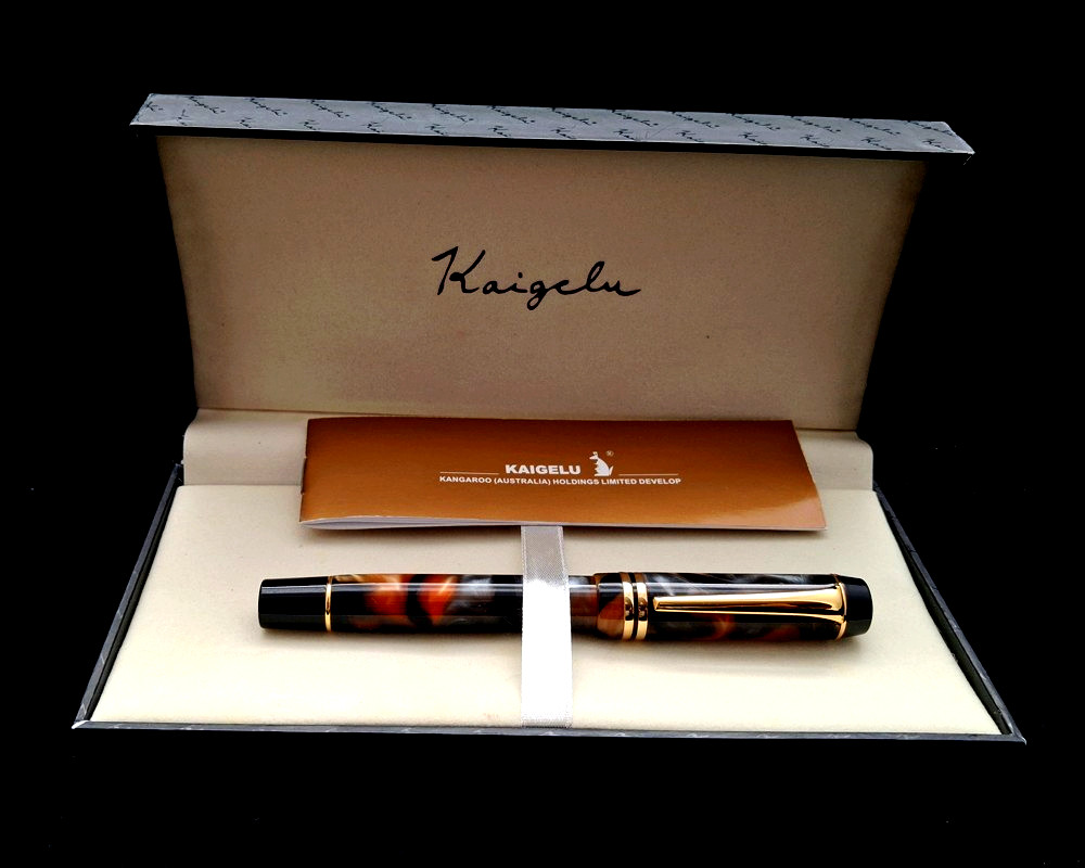 Kaigelu 316 Fountain Pen * Tortoise Acrylic * M Nib * Perfect