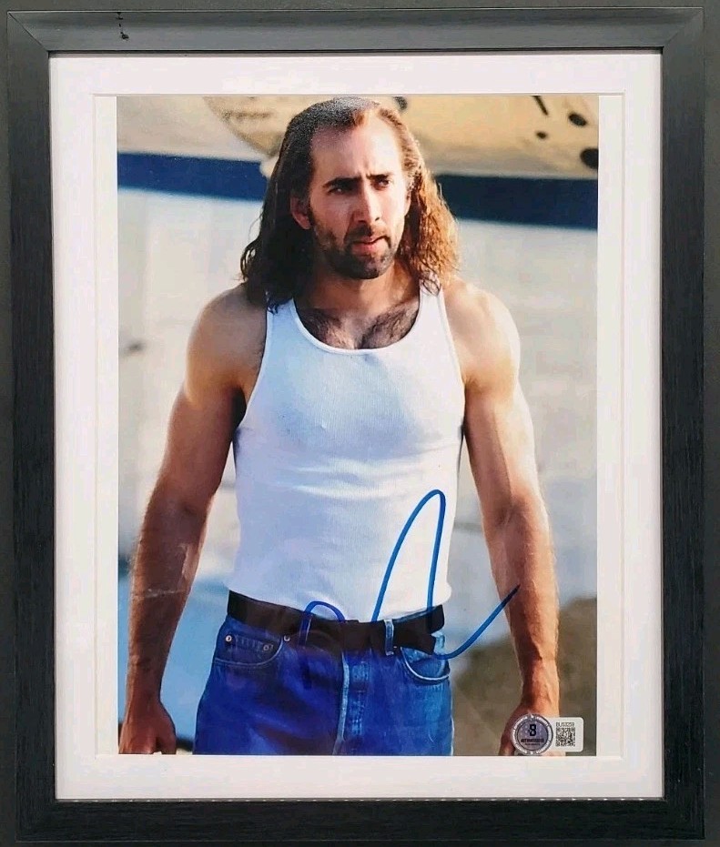 Nicholas Cage Signed 8x10 Con Air Movie Framed Photo Beckett BAS COA Autographed