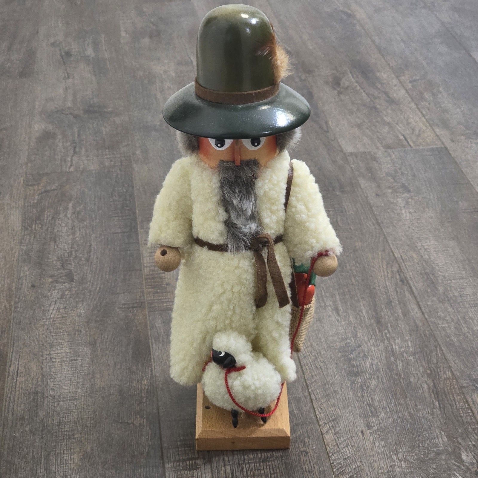 Vintage Steinbach Nutcracker Shepherd with a Sheep Germany Authentic 16\