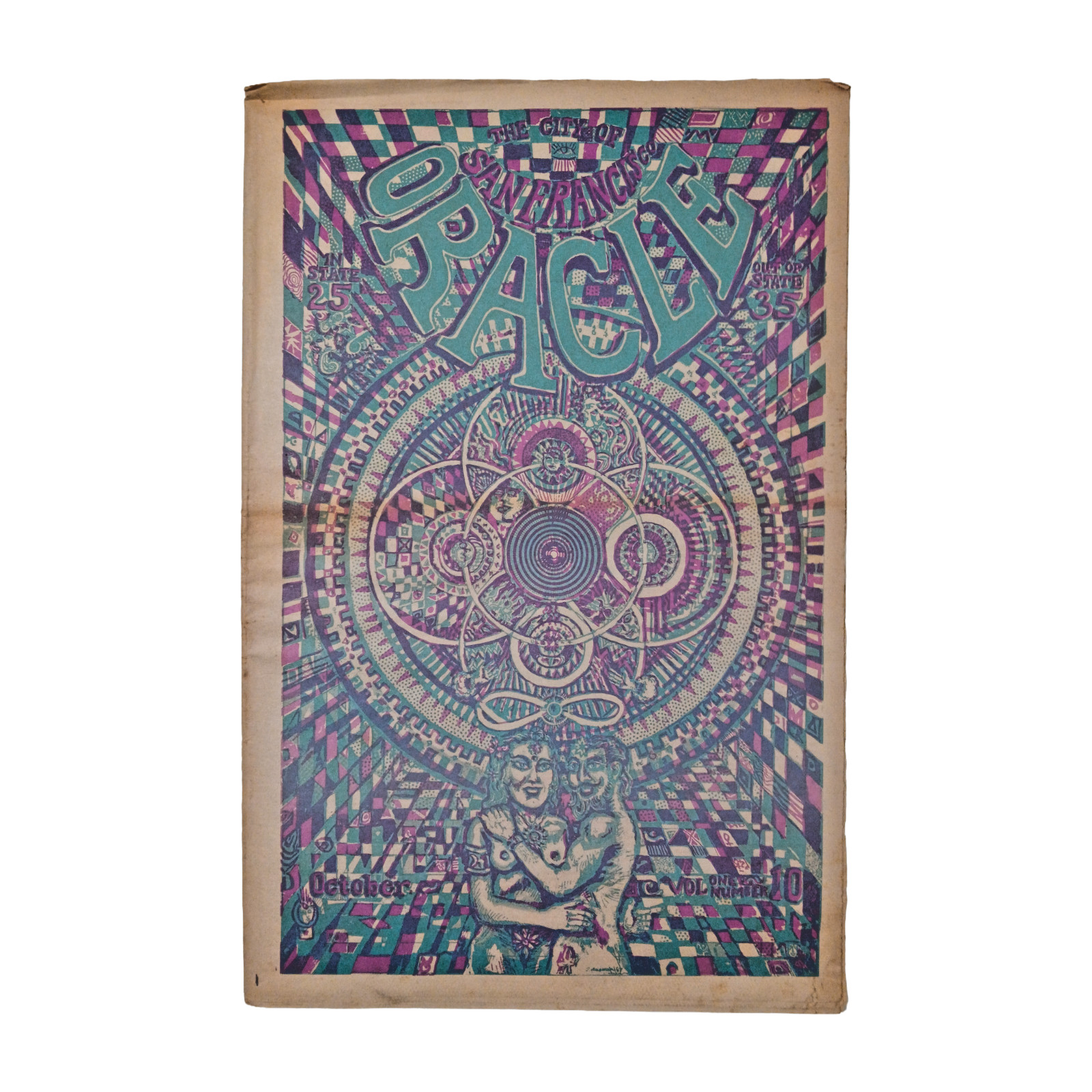 Vintage San Francisco Oracle Newspaper Oct 1967 Vol 1 #10 Hippie Counterculture