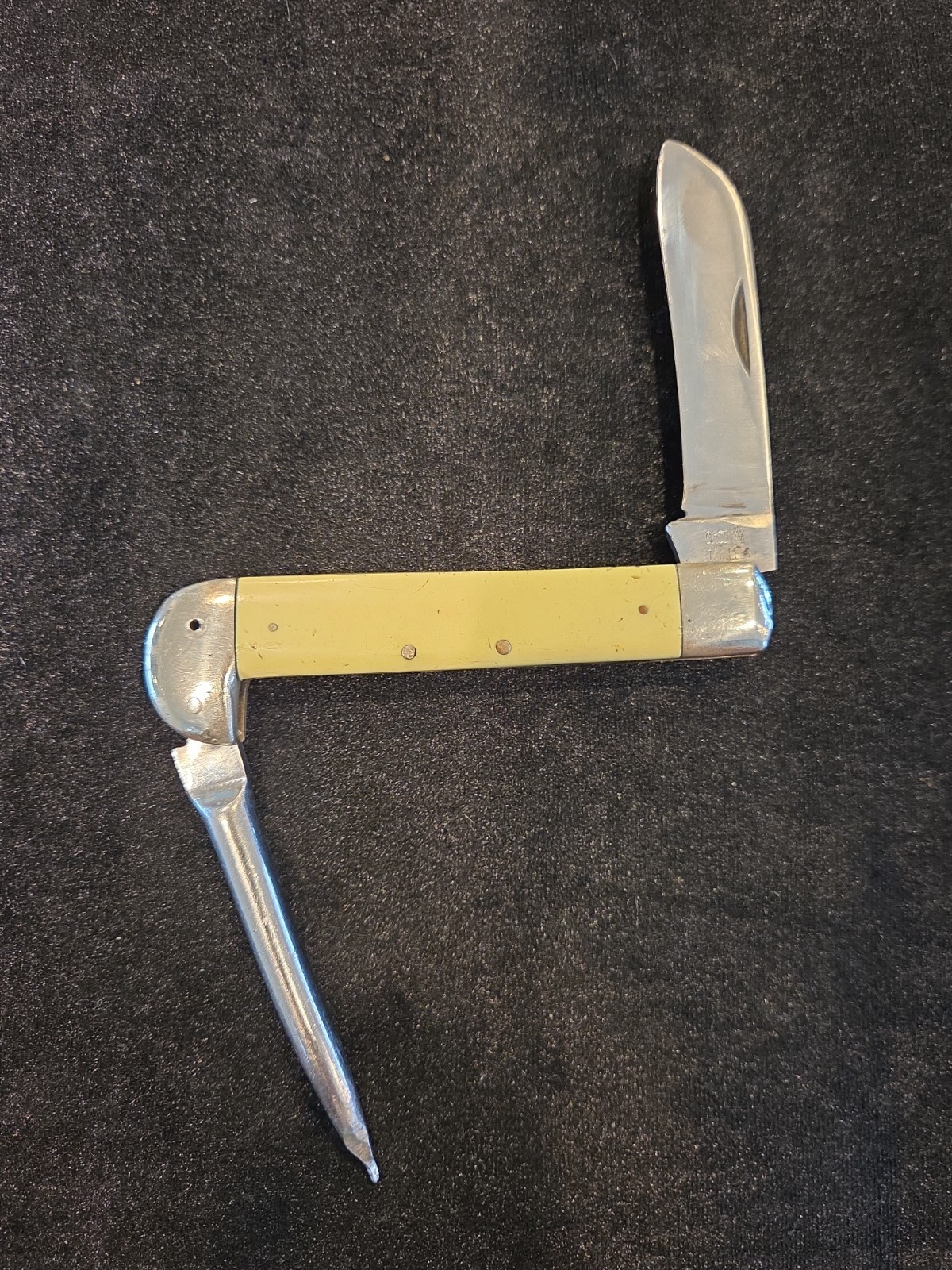 *Rare Yellow Case XX 3246R Delrin Marlin Spike Riggers Pocket Knife 1940-1964Era