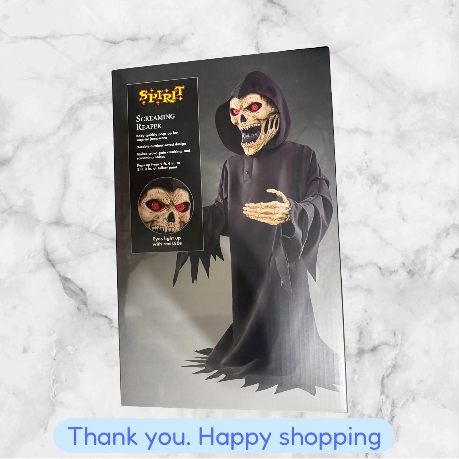 Spirit Halloween 3 Ft 3 In Screaming Reaper Animatronic 2026 BRAND NEW SHIPPING