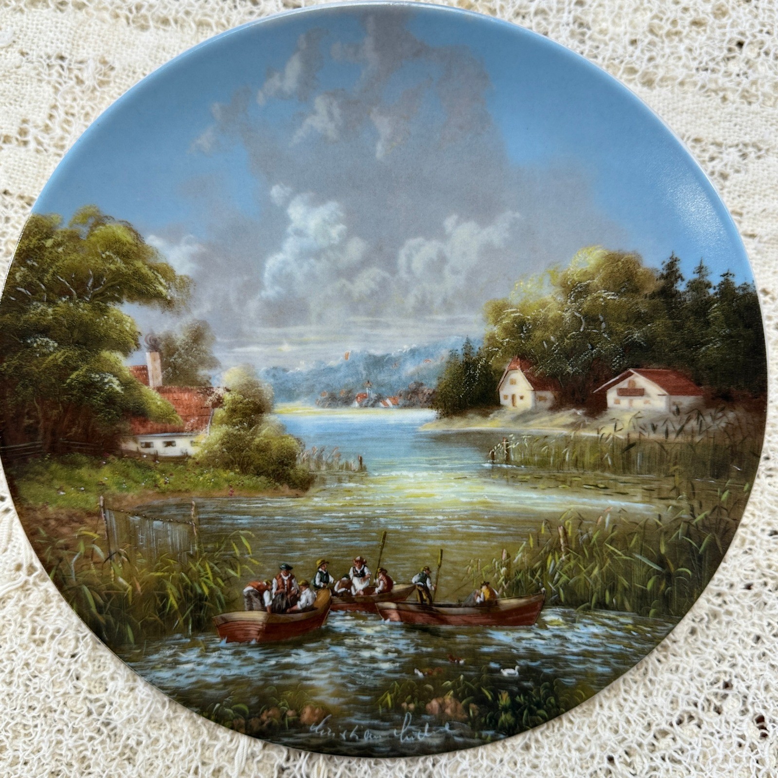 Vintage 1987 Seltmann Weiden The Fishermen Christian Luckel Collector Plate COA