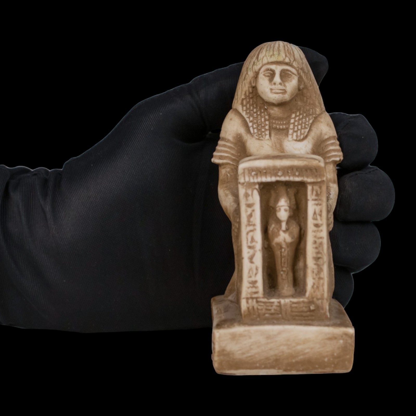Rare Authentic Ancient Egyptian Antique Naophorous Shrine Stone Statue Figure BC