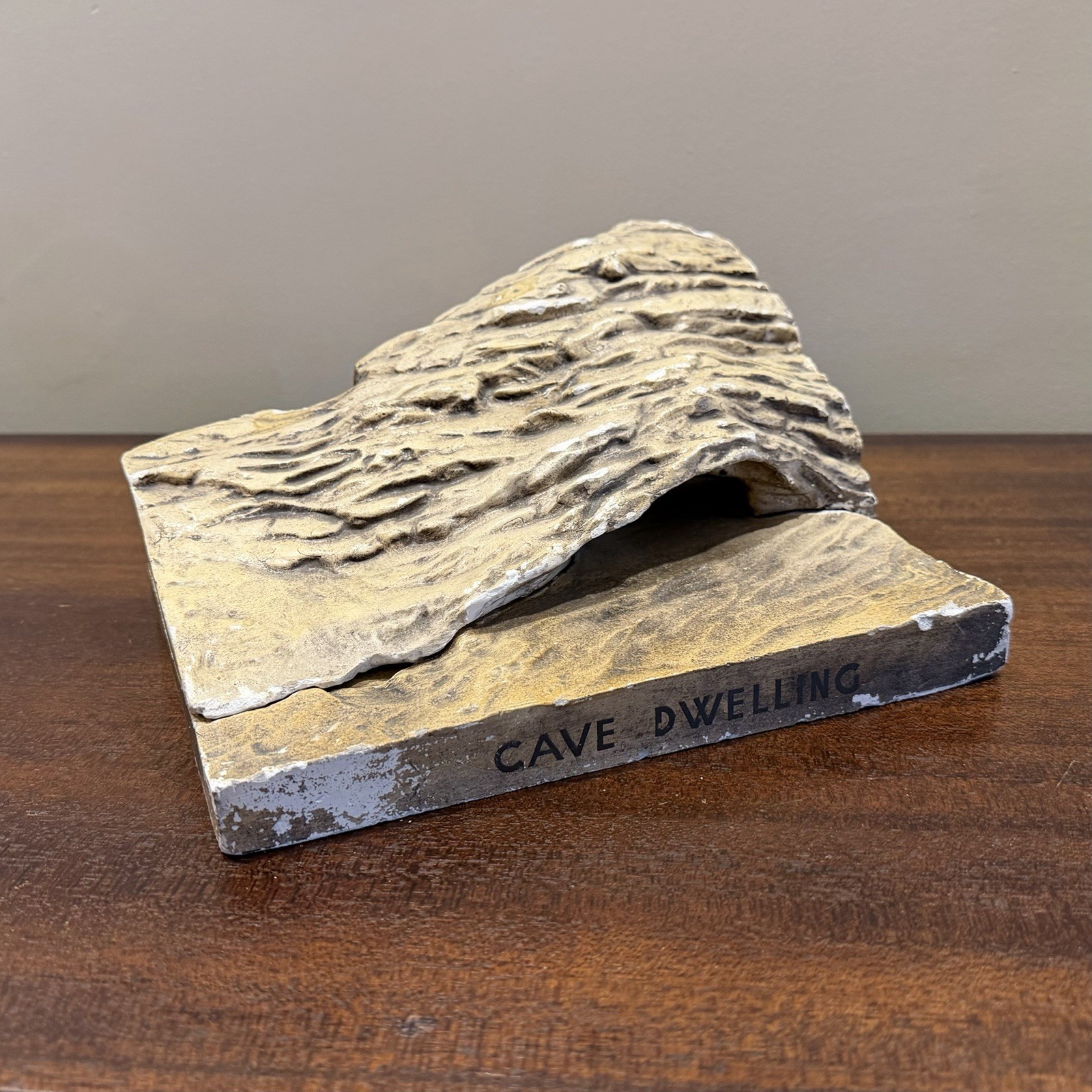 Vintage WPA Museum Extension Project Cave Dwelling Plaster Model