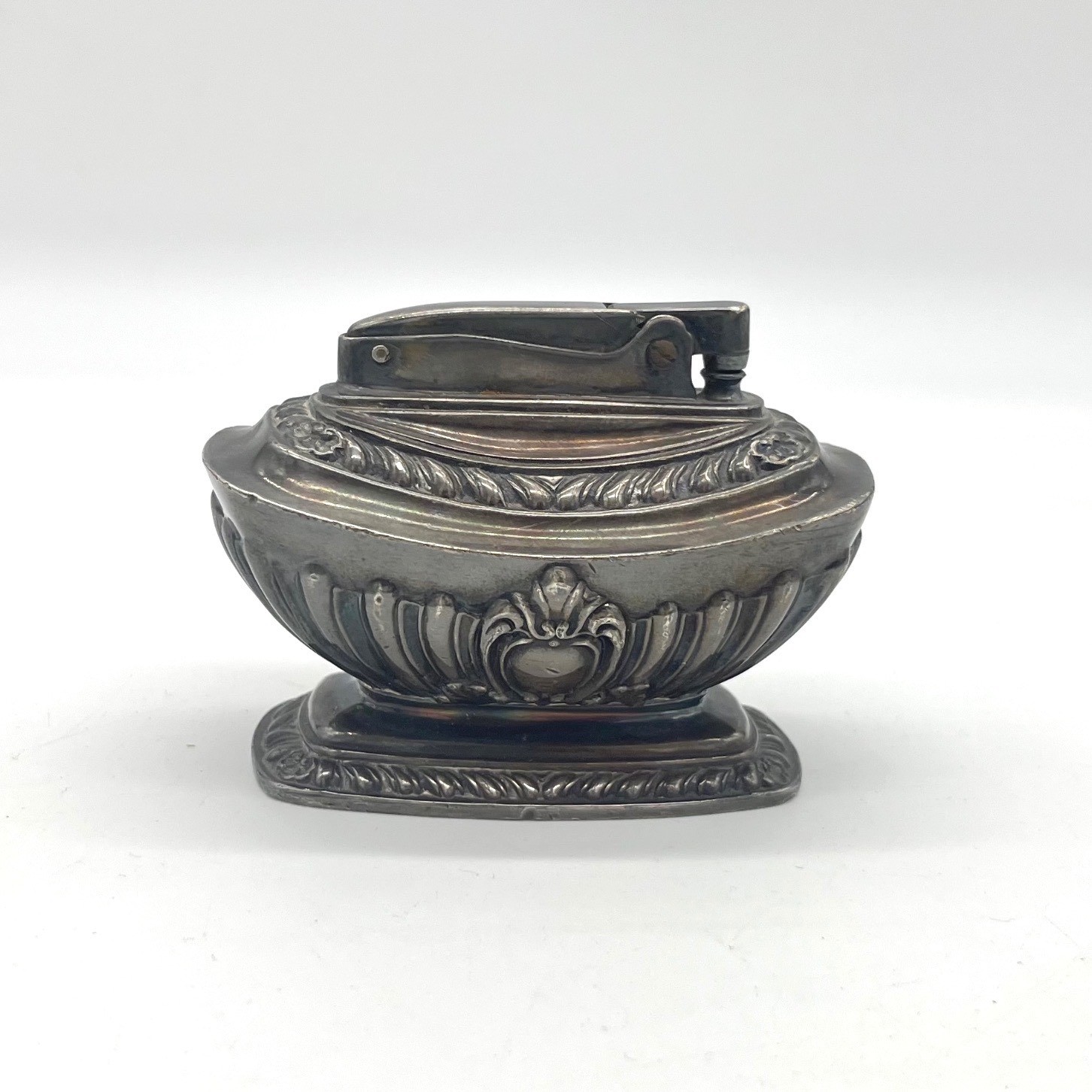 Vintage Ronson Georgian Silver Plated Table Lighter Urn Gadroon Art Deco USA