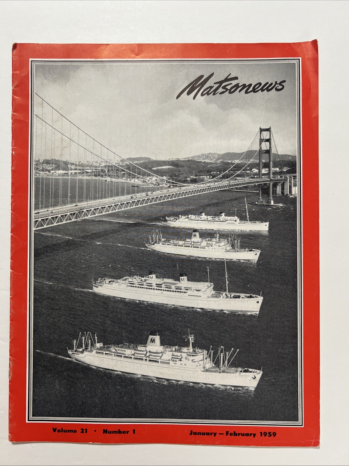 VTG Matson Cruise Ship Line Jan/Feb 1959