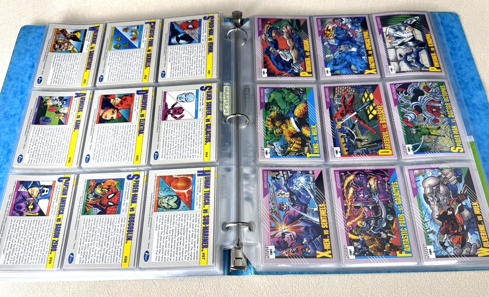 1991 Impel Marvel Universe Series 2 Complete Base Set 1-162 in Binder