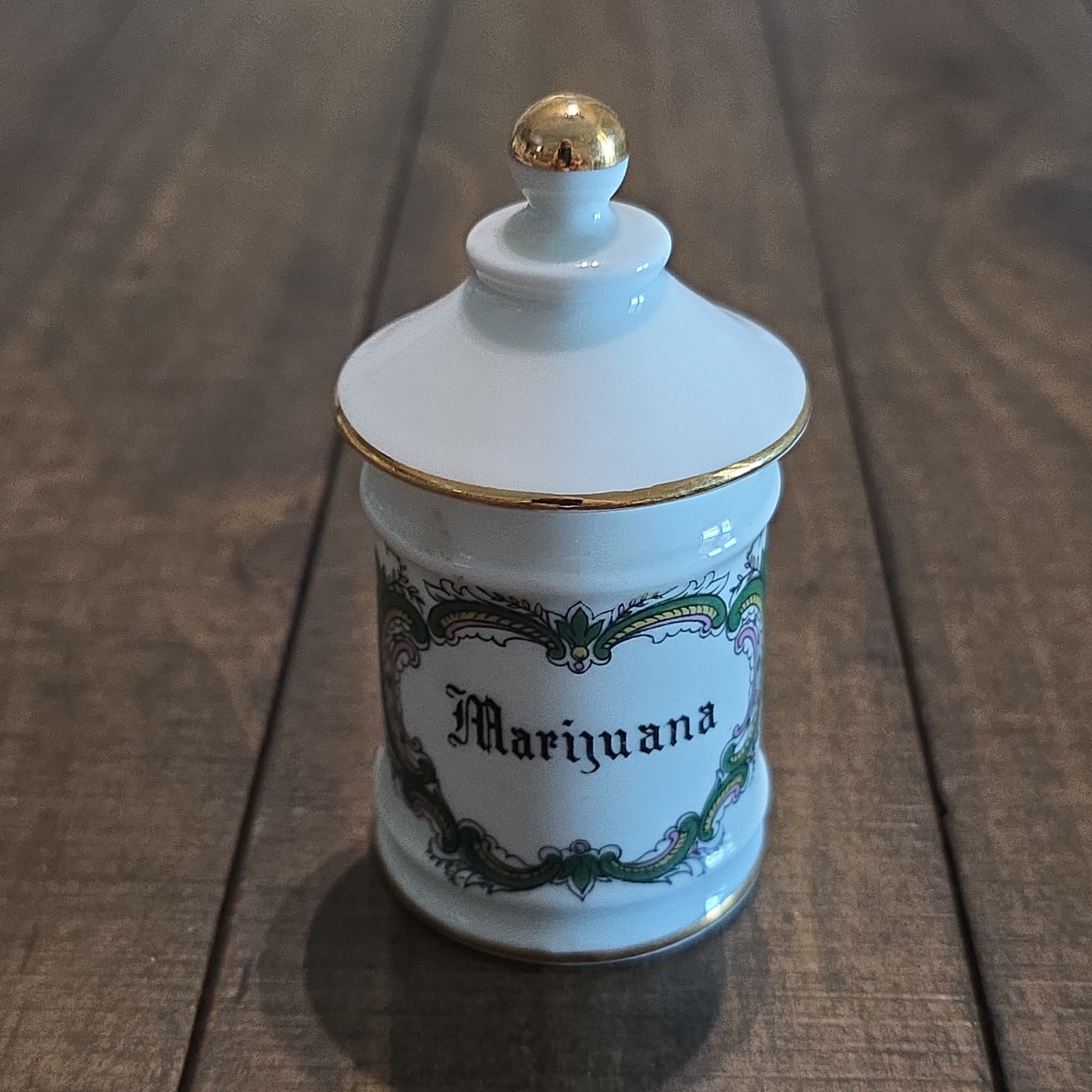 RARE Vintage Limoges Apothecary Jar Mary Jane Jar With Lid 