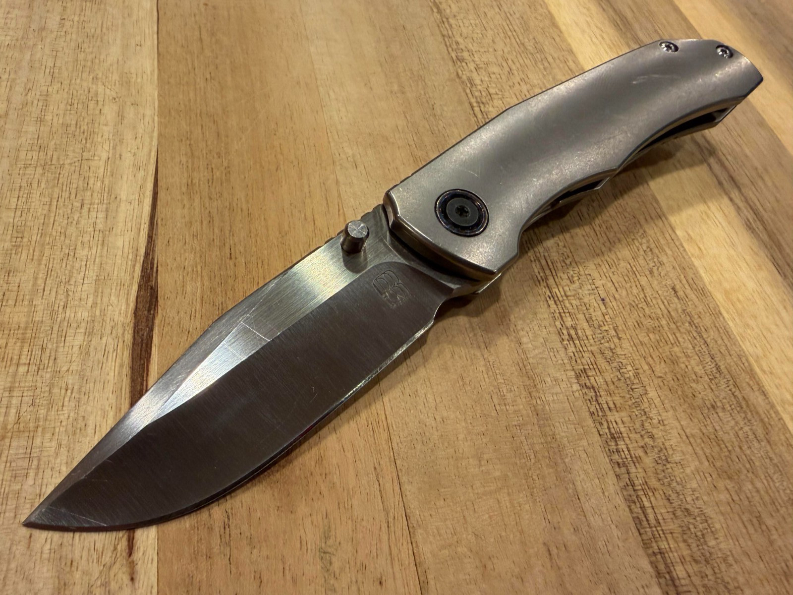 Berg Blades Iron Pup Satin 20CV & Raw Titanium W/ Timascus Kit