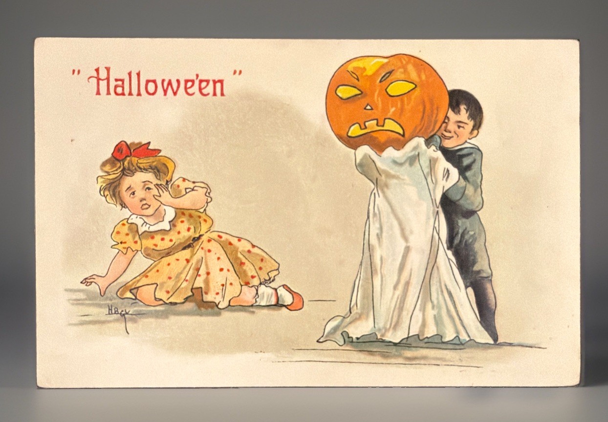 Vintage/ Antique 1908 Halloween Greeting Postcard • Leubrie & Elkus JOL Children Vintage/ Antique 1908 Halloween Greeting Postcard • Leubrie & Elkus JOL Children