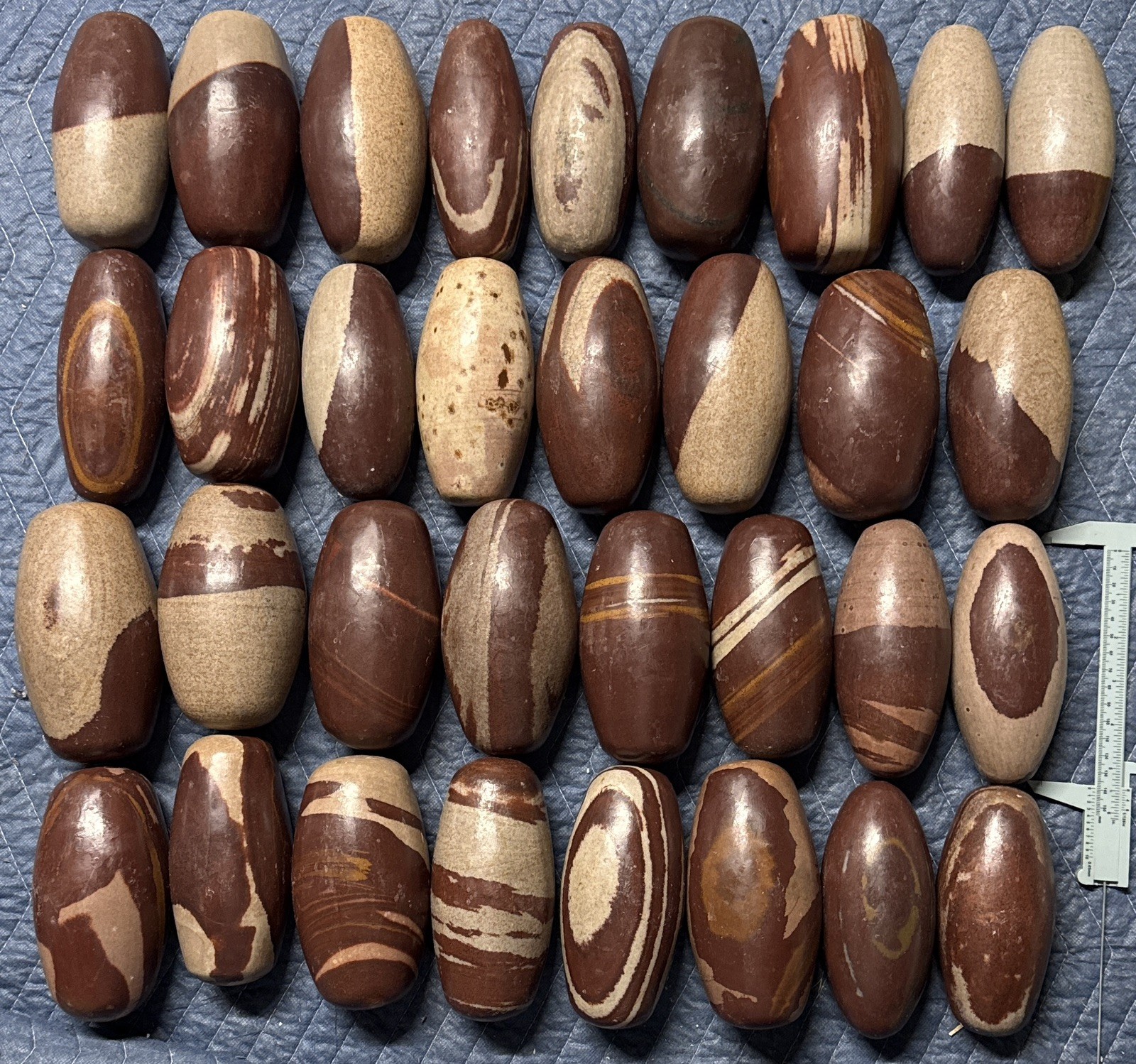 5.5 Inch Shiva Lingam stone from India -Narmada River -Palm Shivalingam -1 pc