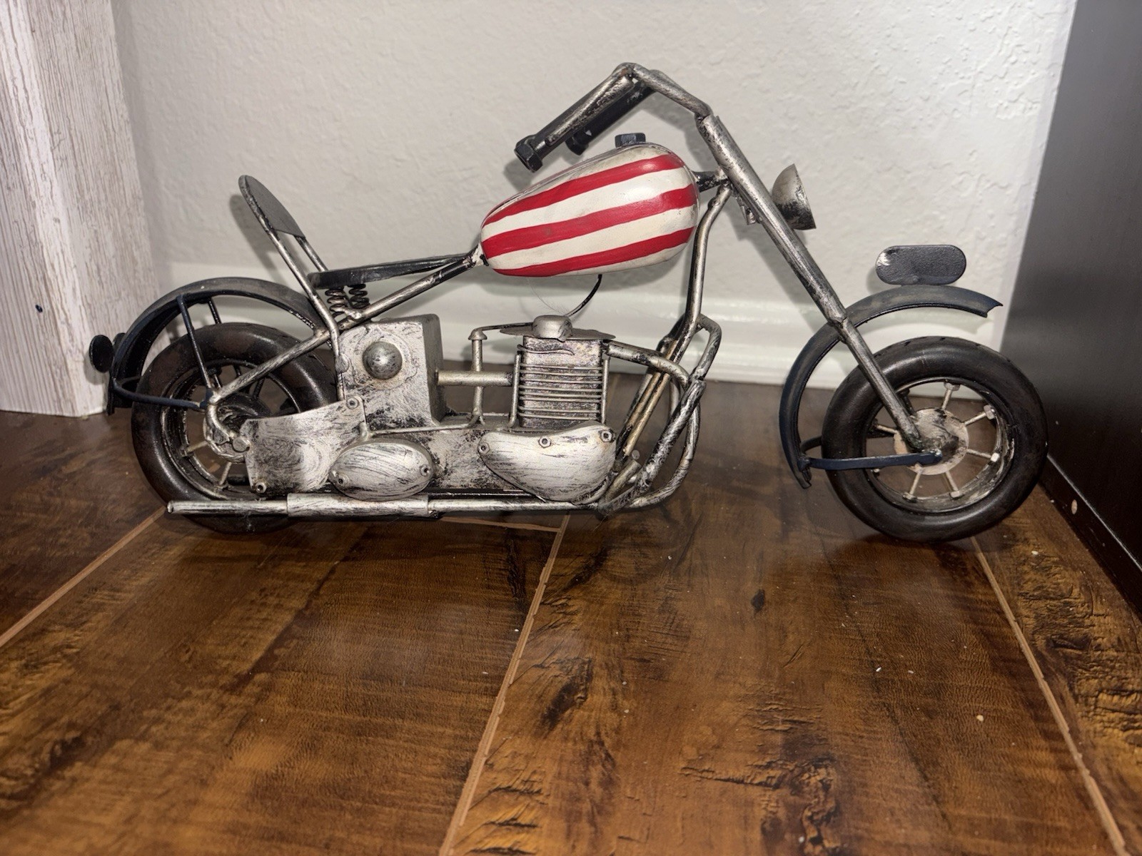 Vintatge HARLEY Motorcycle METAL CHOPPER MODEL Art Sculture HANDMADE 1968 BIke