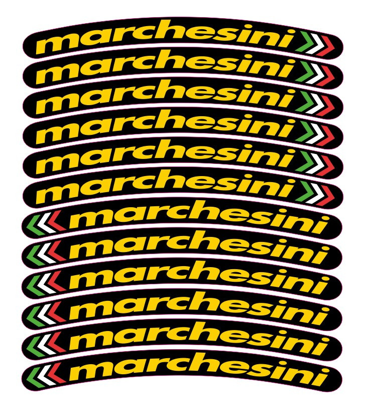 Marchesini Wheel Decals Rim Stickers Laminated Set Ducati 848 1098 1198 Monster