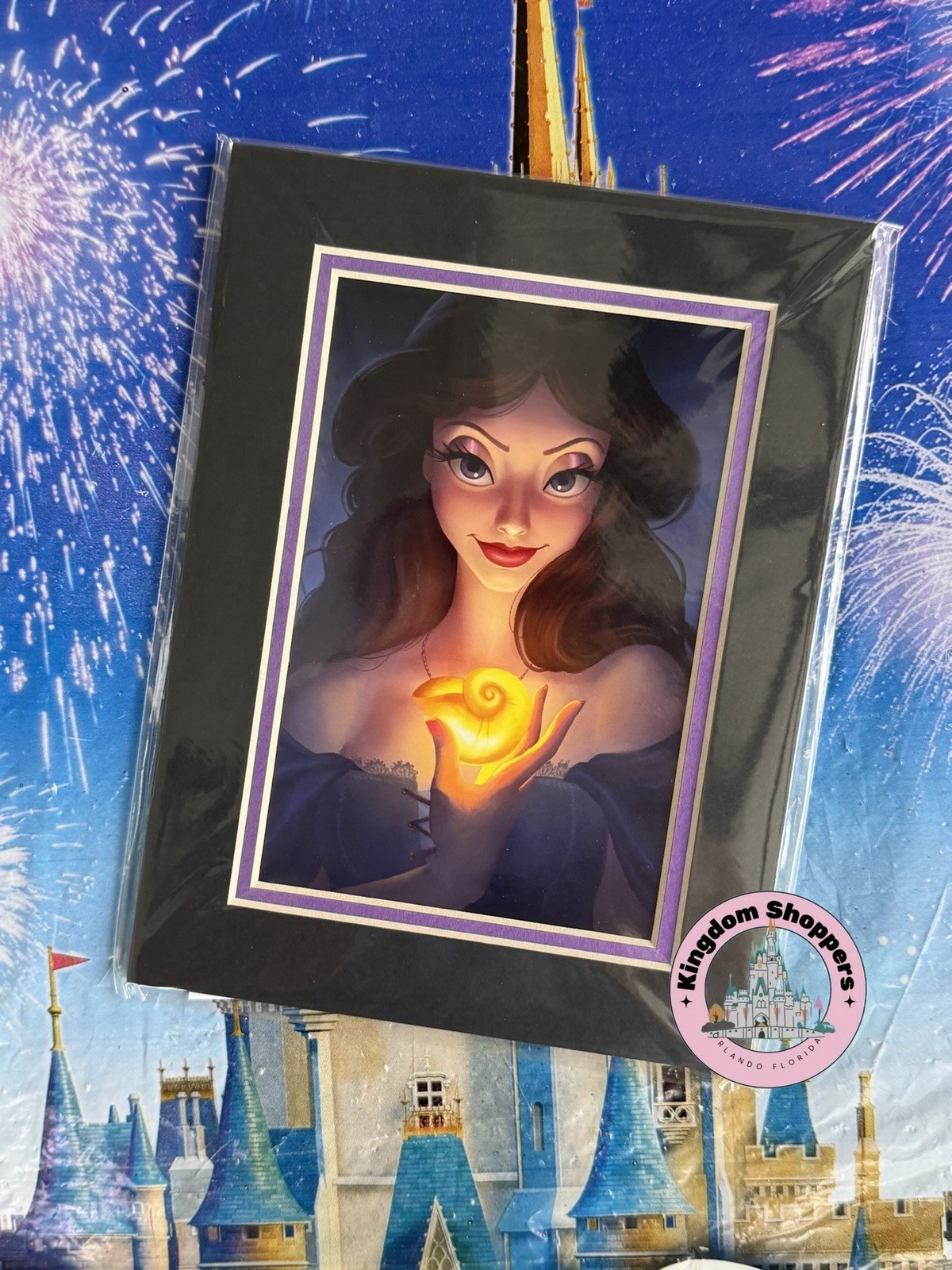 2026 Disney Parks Dylan Bonner Little Mermaid Vanessa Mini Postcard Print 6x8”