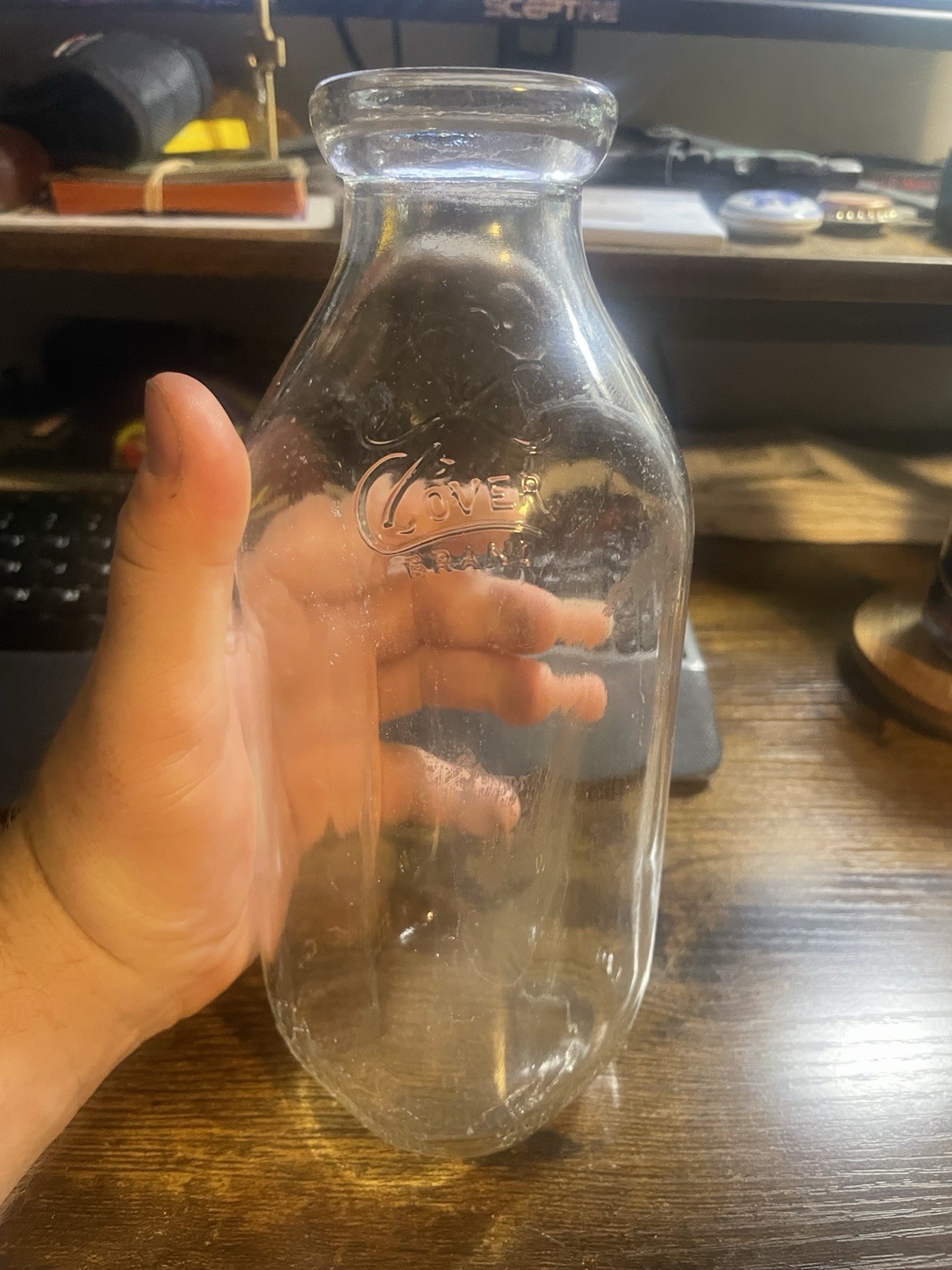 Vintage Clover Brand Milk Bottle