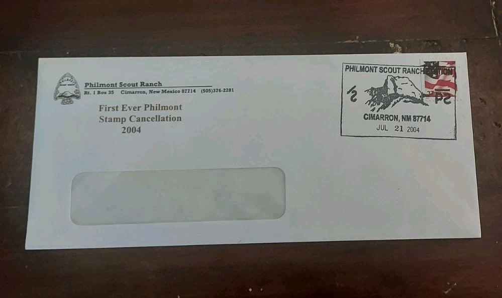 2004 Philmont Scout Ranch First Ever Stamp Cancellation Envelope