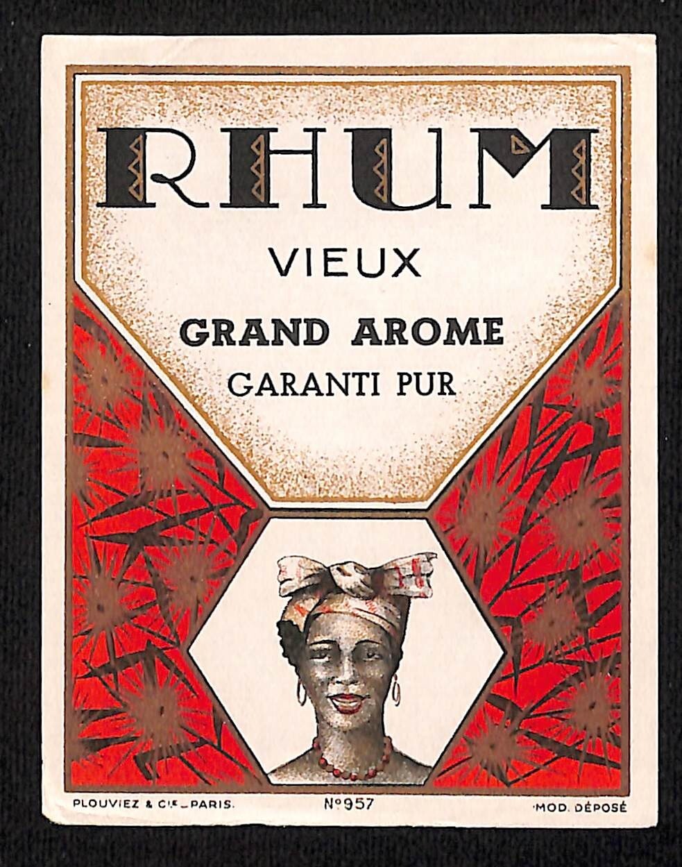 Rhum Vieux Colfra Grand Arome French Alcohol Label VGC Scarce