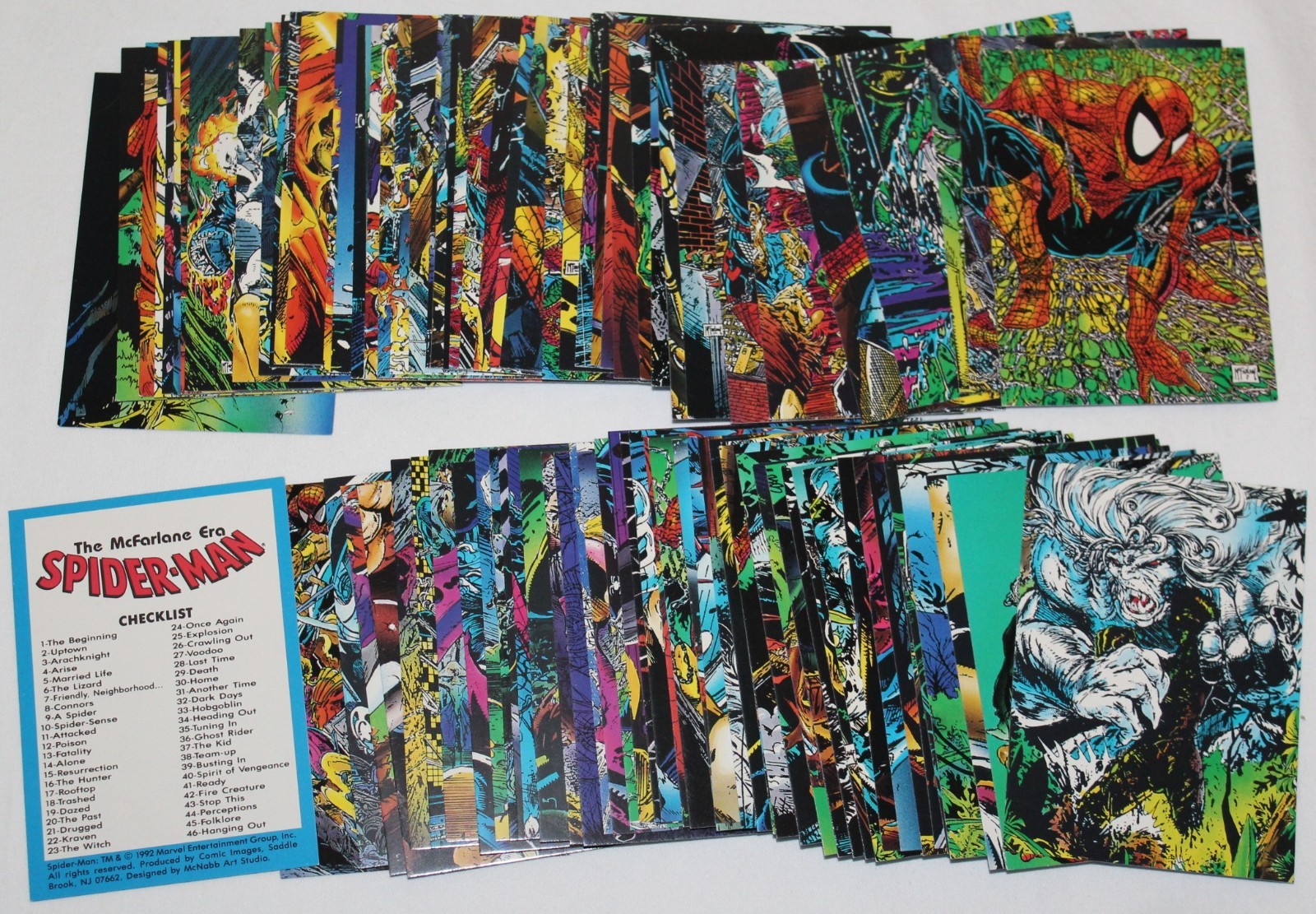 1992 Comic Images The MCFARLANE Era SPIDER-MAN Trading Cards Complete Set 1-90
