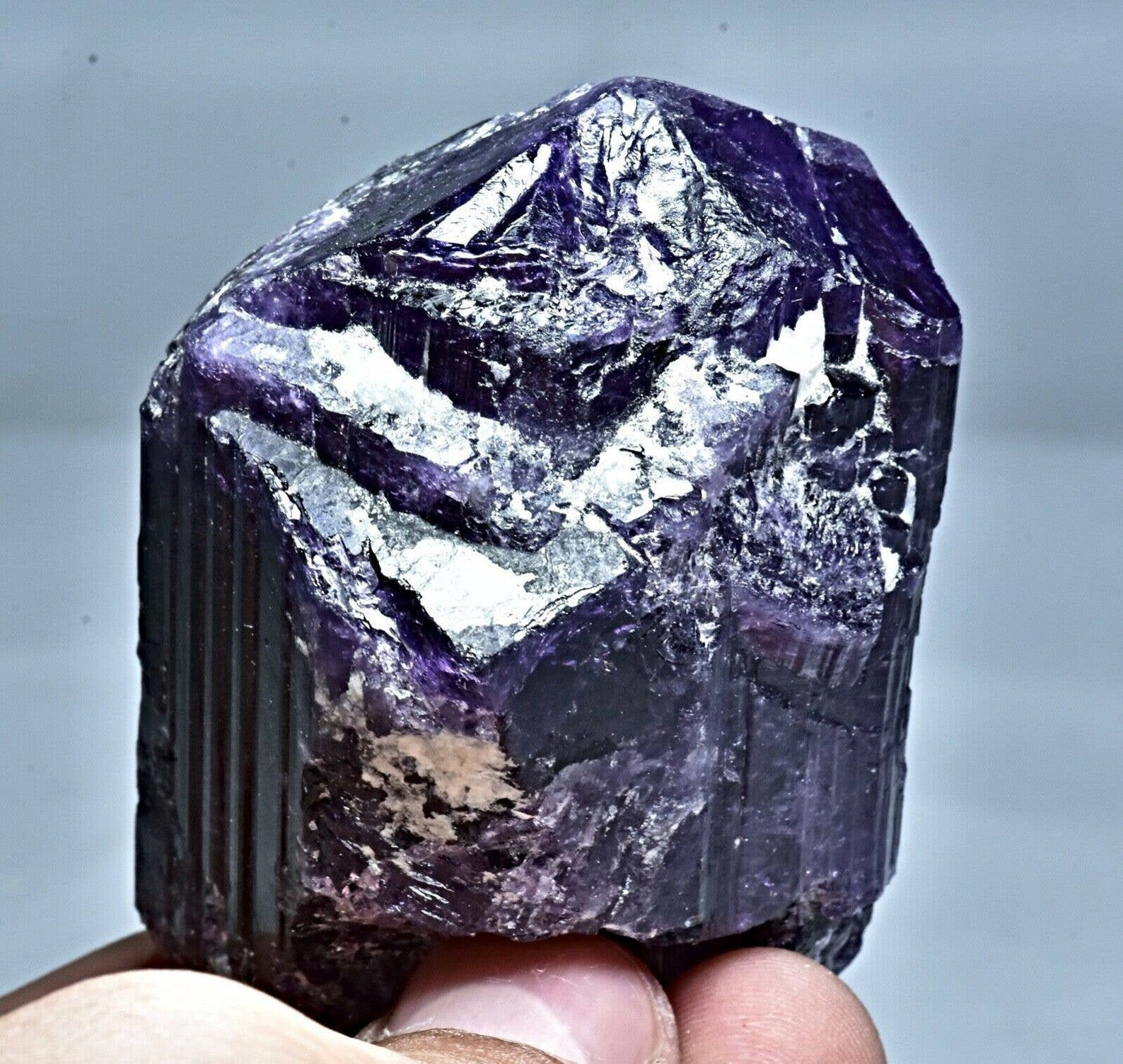 935 Carat Huge Fluorescent Terminated Purple Scapolite Crystal