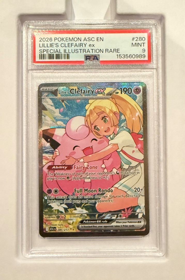 Lillie’s Clefairy ex 280/217 PSA 9 MINT SIR Ascended Heroes Pokemon 2026