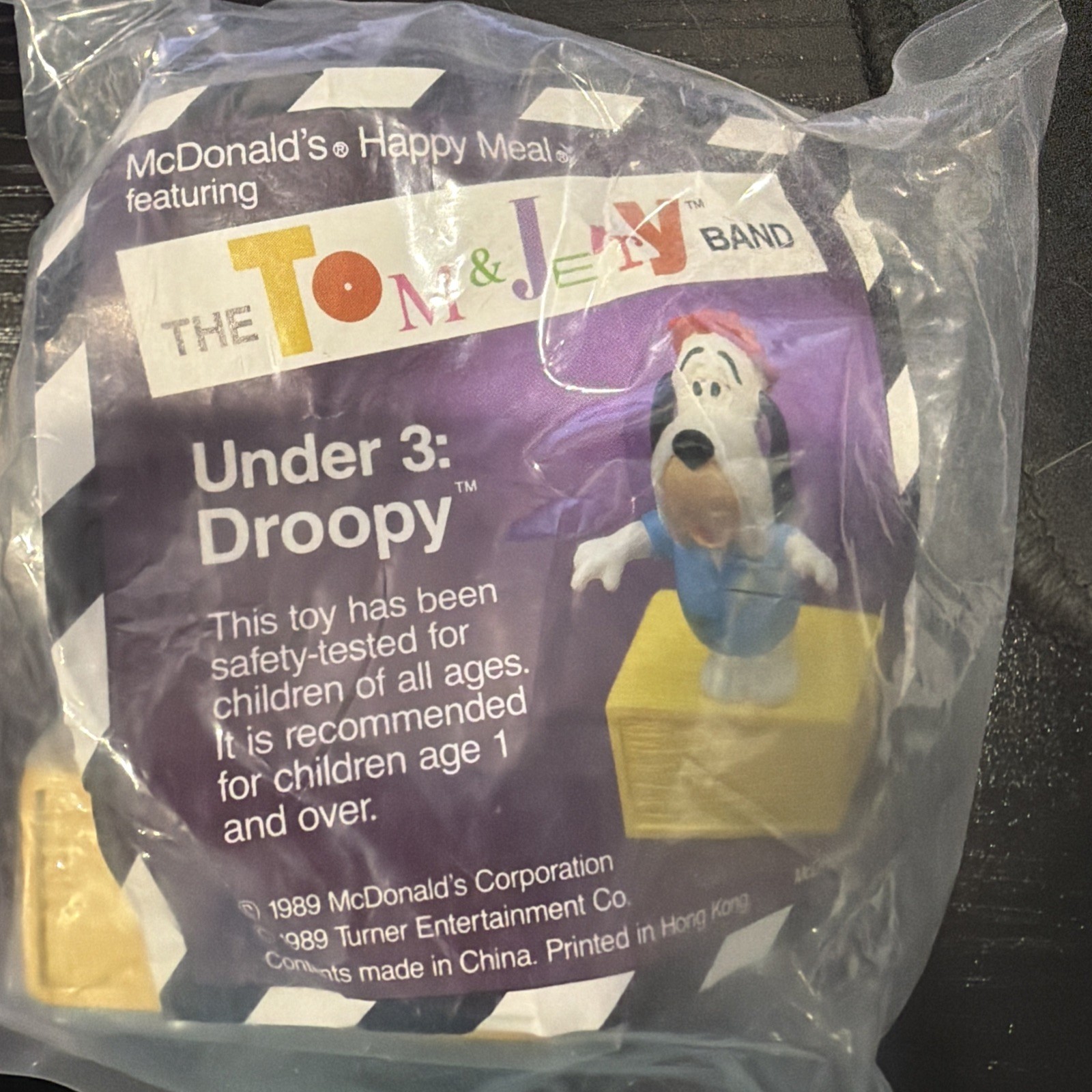 McDonald\'s 1990 TOM & JERRY BAND Droopy Spike Cartoon No Mic Stand Happy Meal