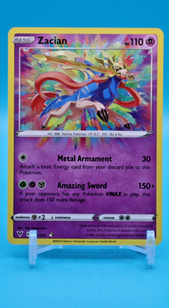 Pokémon TCG Zacian Vivid Voltage Holo Card 082/185 Rare